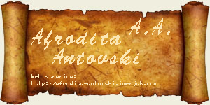 Afrodita Antovski vizit kartica